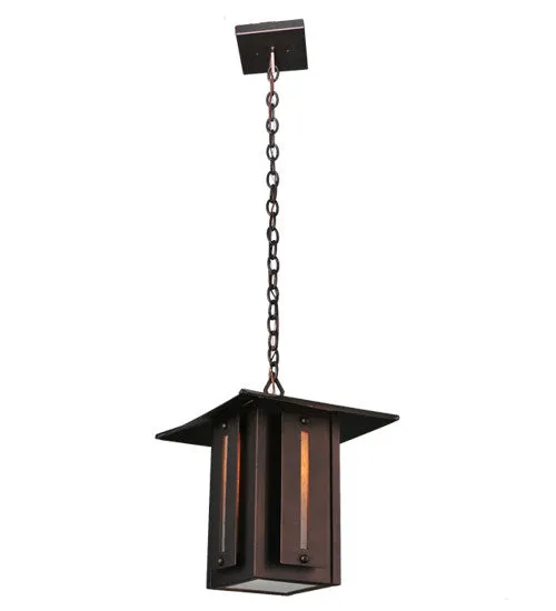 14"Sq Moss Creek Creekside Outdoor Lantern Pendant