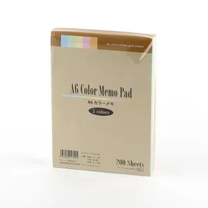 5-color A6 Memo Pad