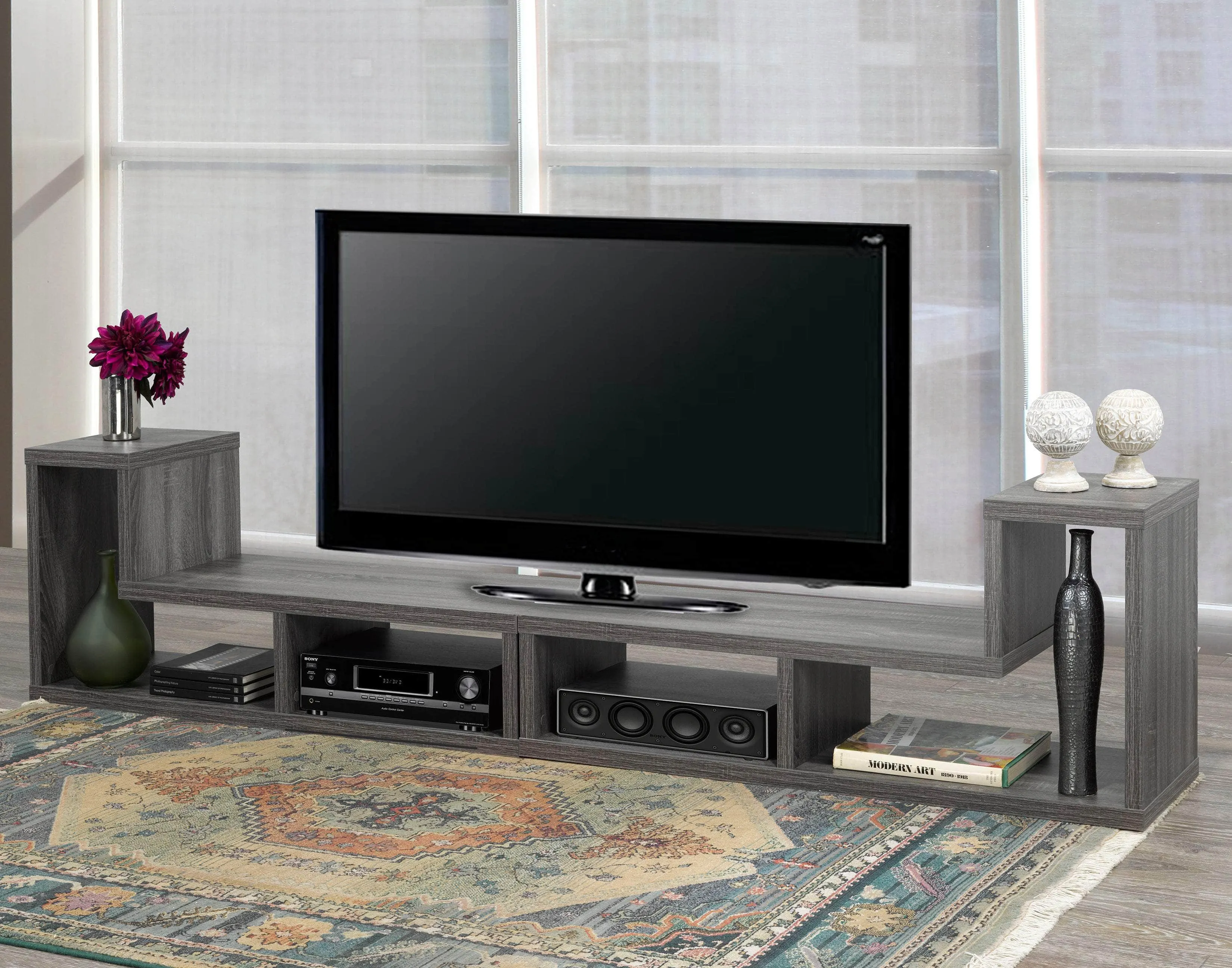 83" Multi-Configuration TV Stand in Grey