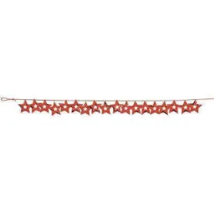 9ft Confetti Garland Stars - Red