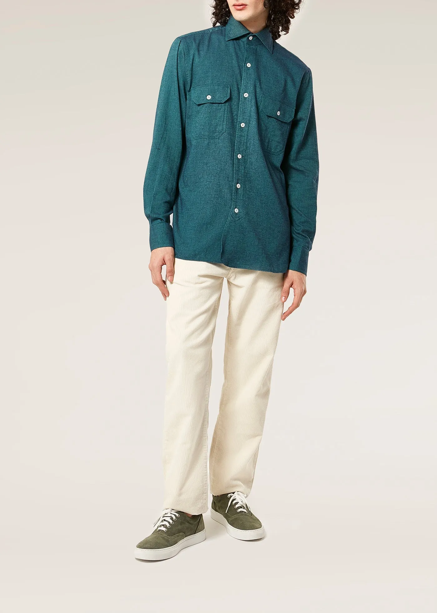 AANTERO TEAL FLANNEL SHIRT