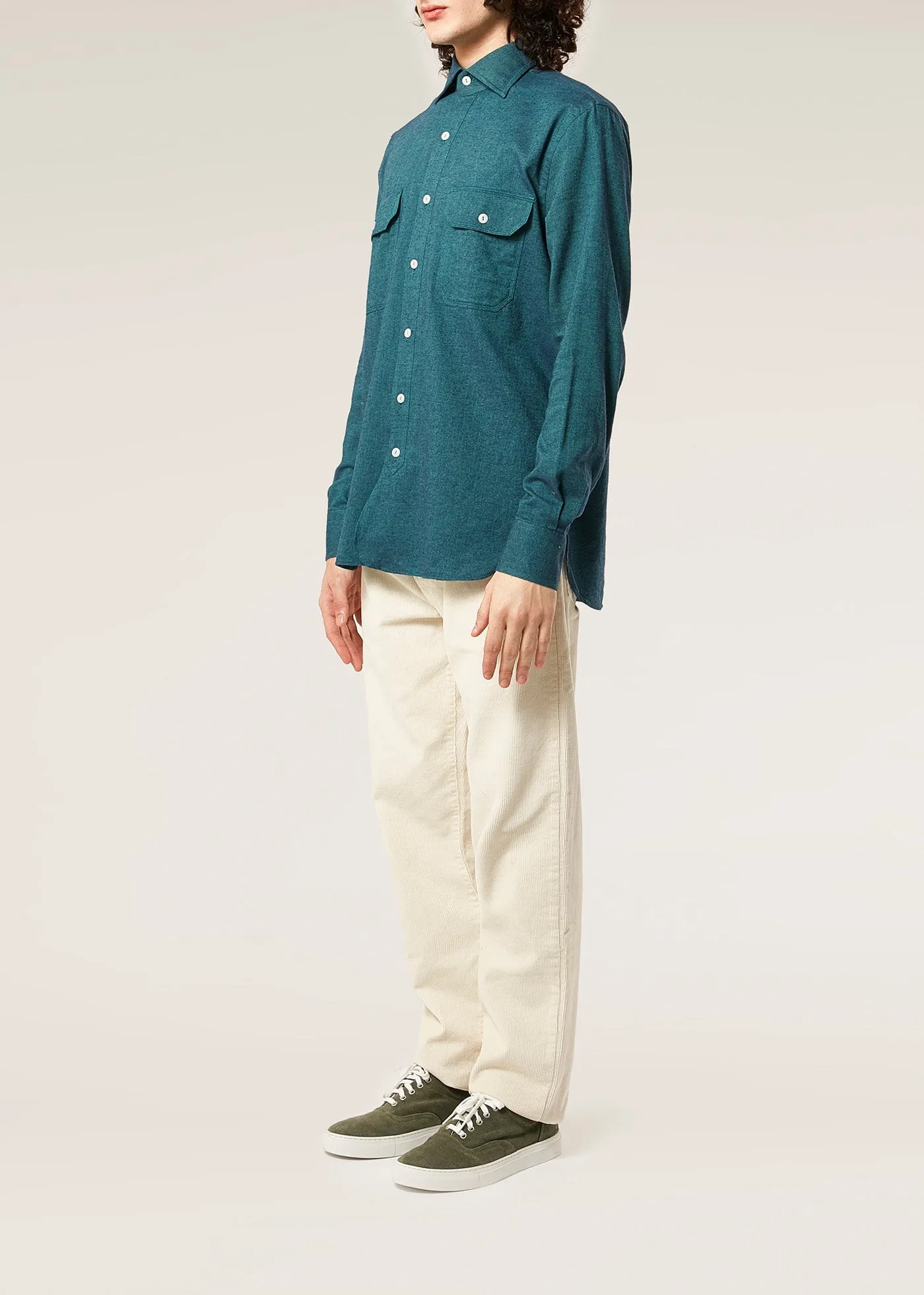 AANTERO TEAL FLANNEL SHIRT