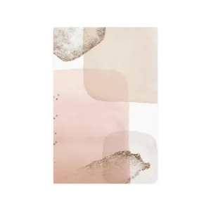 Abstract Boho Art Prints | Rose Gold Beige Cream