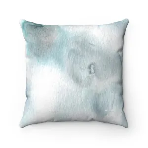 Abstract Boho Pillow Cover | Teal White