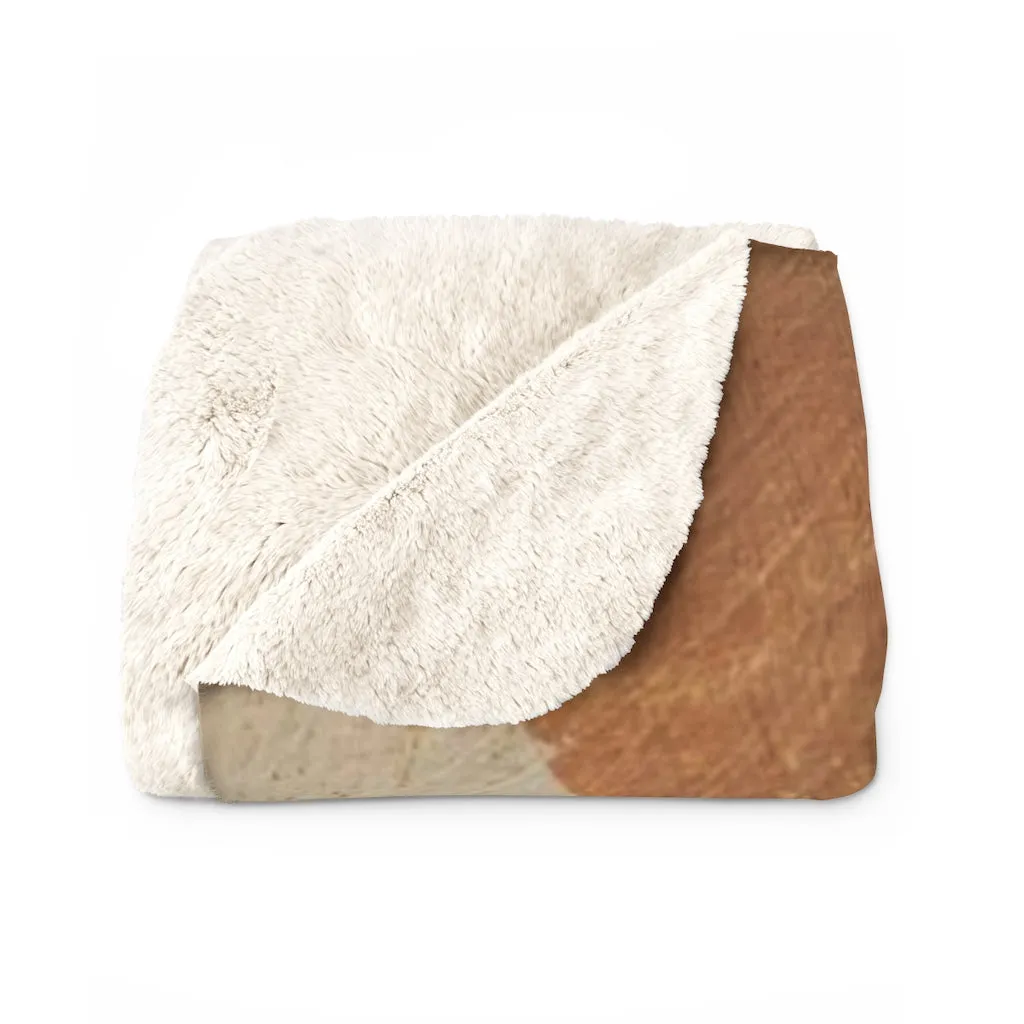 Abstract Comfy Blanket | Rust Beige