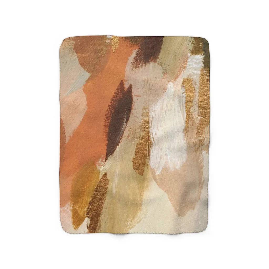 Abstract Comfy Blanket | Rust Beige