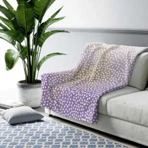 Abstract Comfy Blanket | White Purrple Yellow