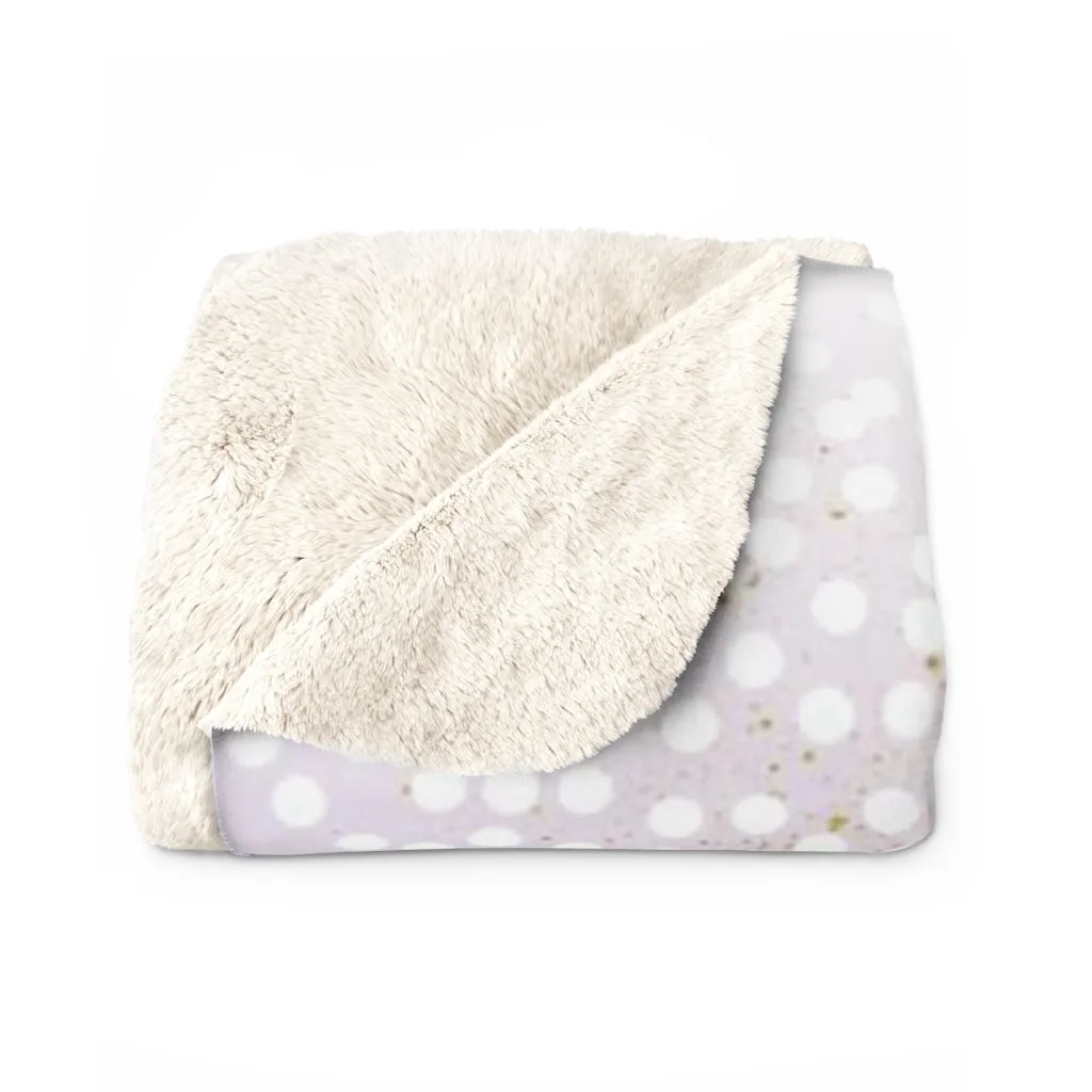 Abstract Comfy Blanket | White Purrple Yellow