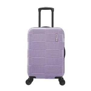 American Tourister NXT Checkered Hardside Carry On Spinner Suitcase - Soft Lilac