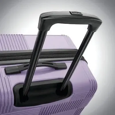 American Tourister NXT Checkered Hardside Carry On Spinner Suitcase - Soft Lilac