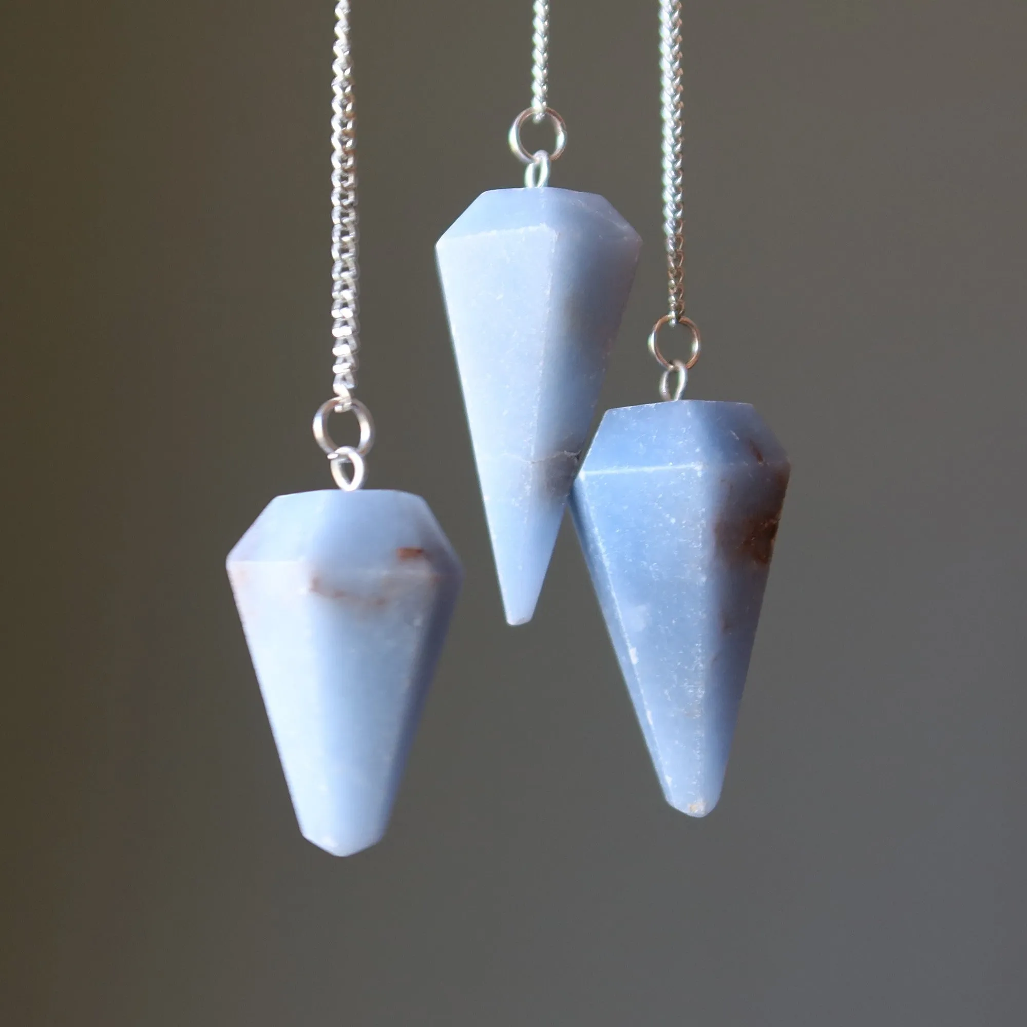 Angelite Pendulum Tick Talk to Angels Stone