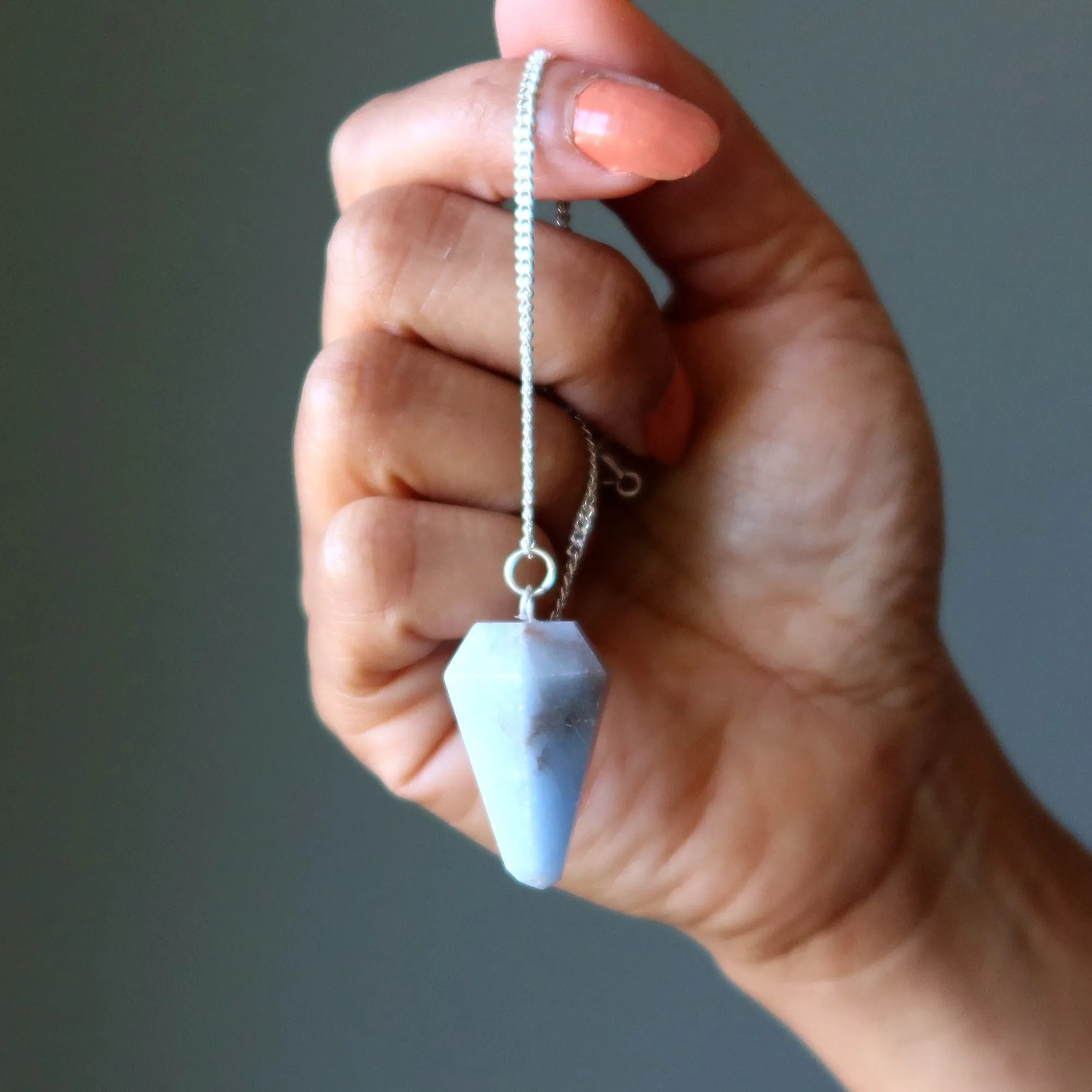 Angelite Pendulum Tick Talk to Angels Stone