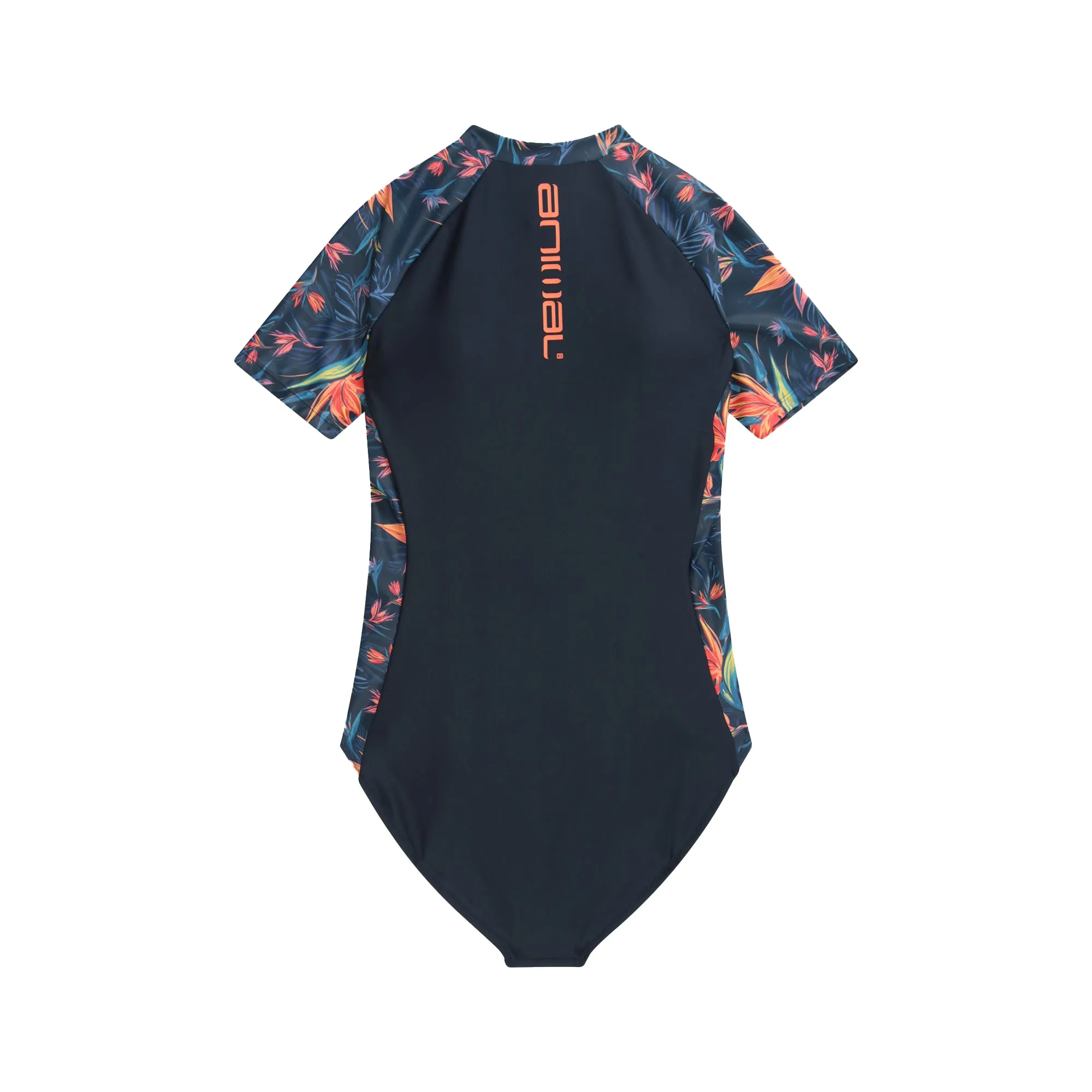 Animal Womens/Ladies Isla Tropical Leaves Short-Sleeved Wetsuit