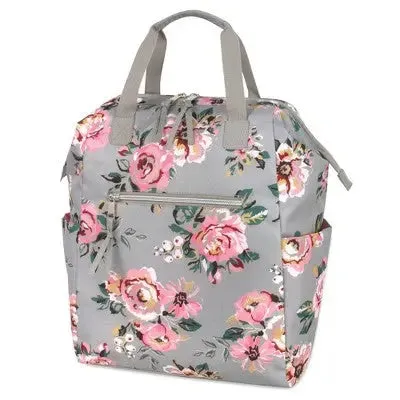 Baby Essentials Floral Frame Backpack - Gray