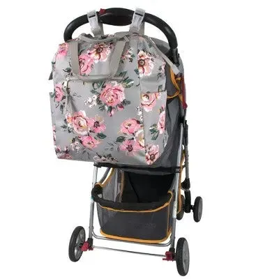 Baby Essentials Floral Frame Backpack - Gray