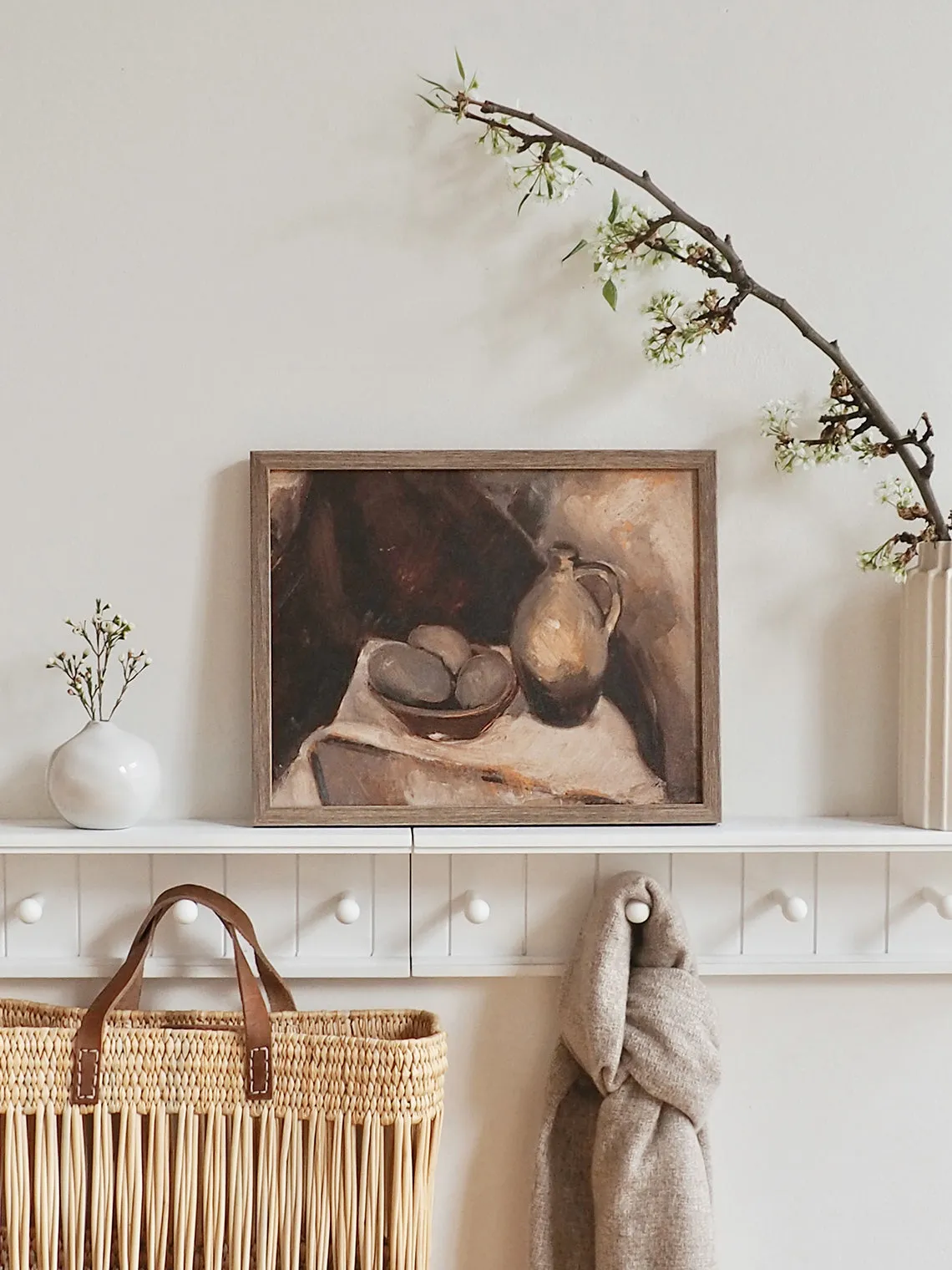 Basket of Eggs Framed Canvas Print | 11x14