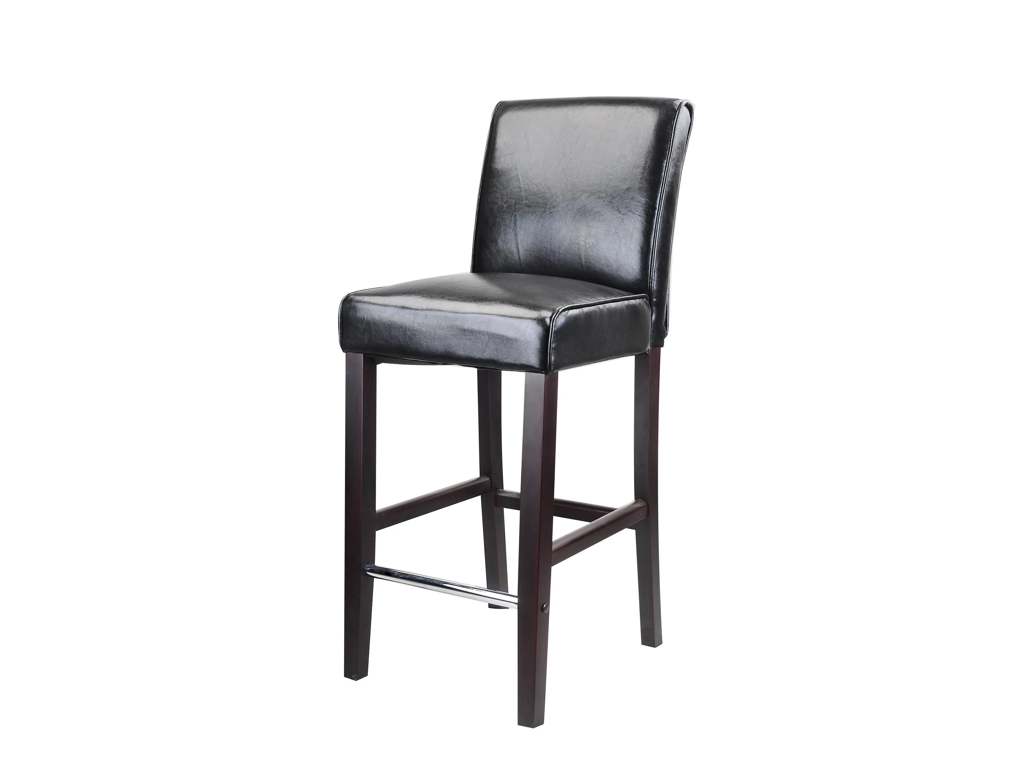 Black Wooden Bar Height Stool