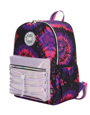 Cubs Black And Purple Tie Dye High School Backpack