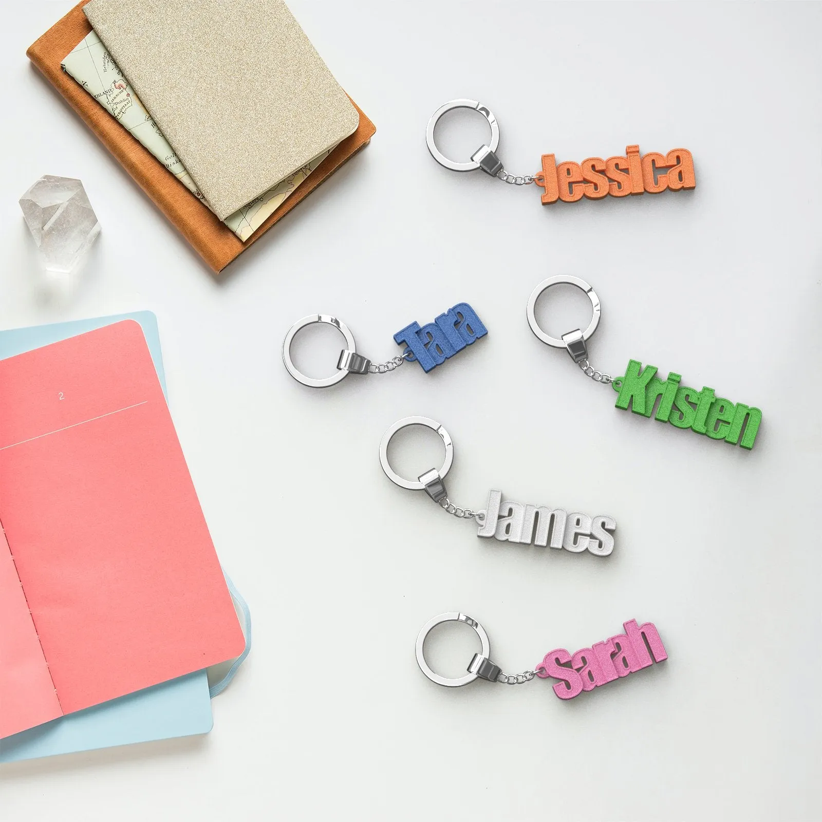 Custom Name 3D Keychain Personalized Keyring For Backpack Luggae Tag