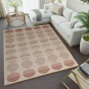 Dim Flatweave Rug with Faded Polka Dots-160x230cm