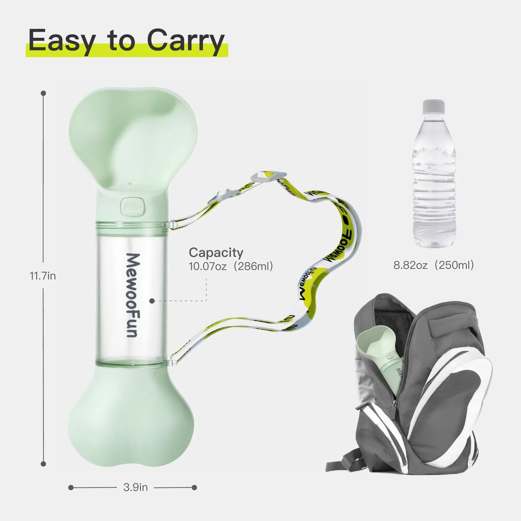 Dog Bone-Shaped Portable Water Bottle | MewooFun