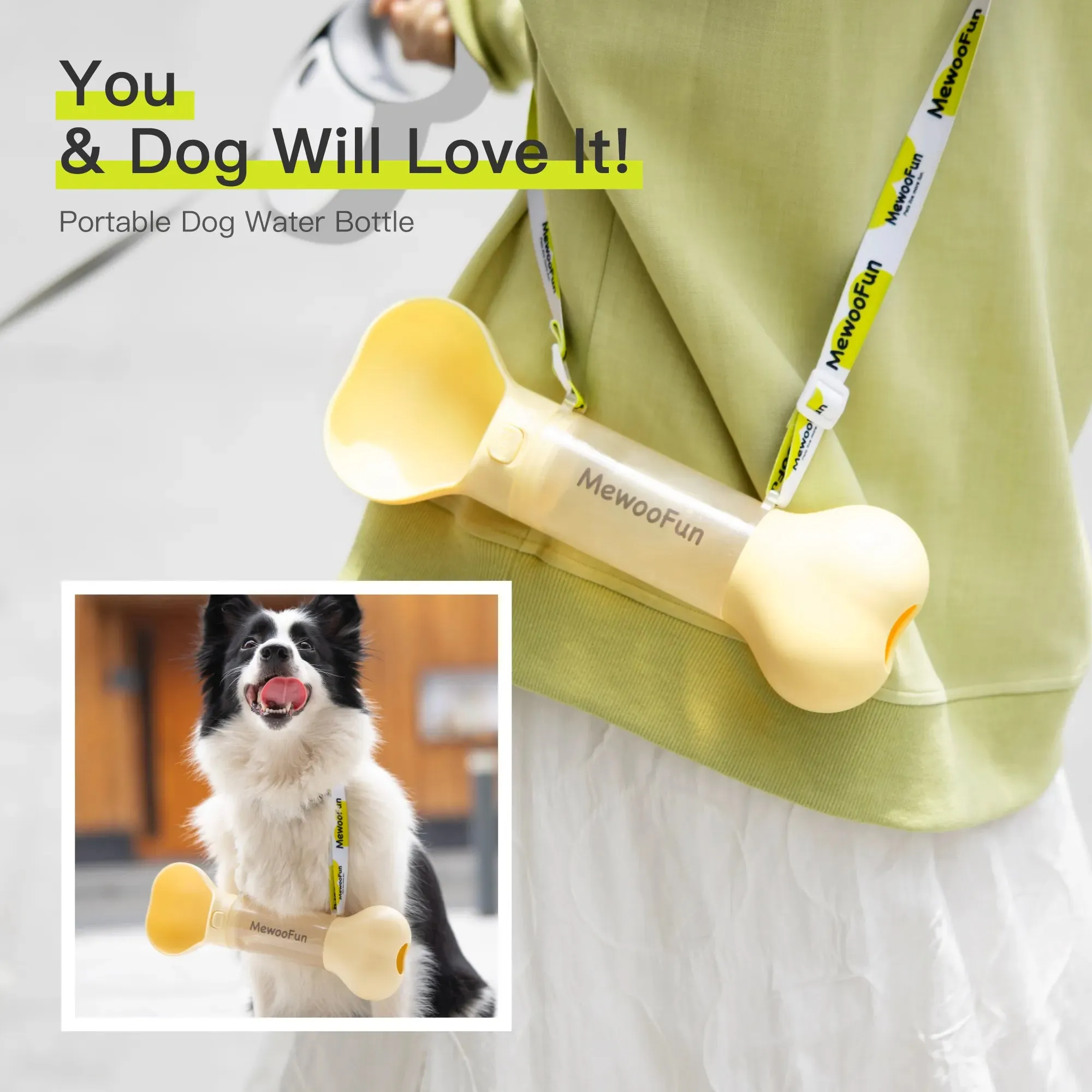 Dog Bone-Shaped Portable Water Bottle | MewooFun