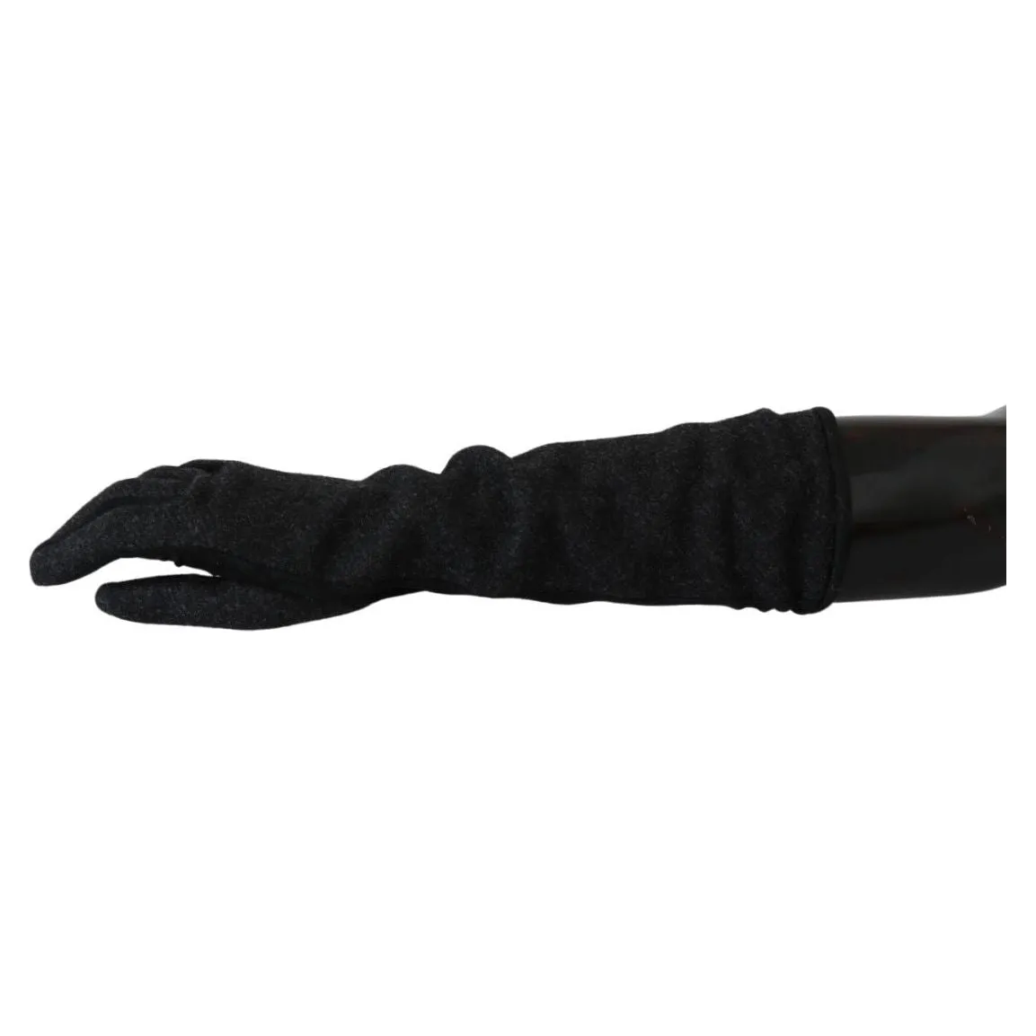 Dolce & Gabbana Elegant Mid-Length Wool Gloves in Black