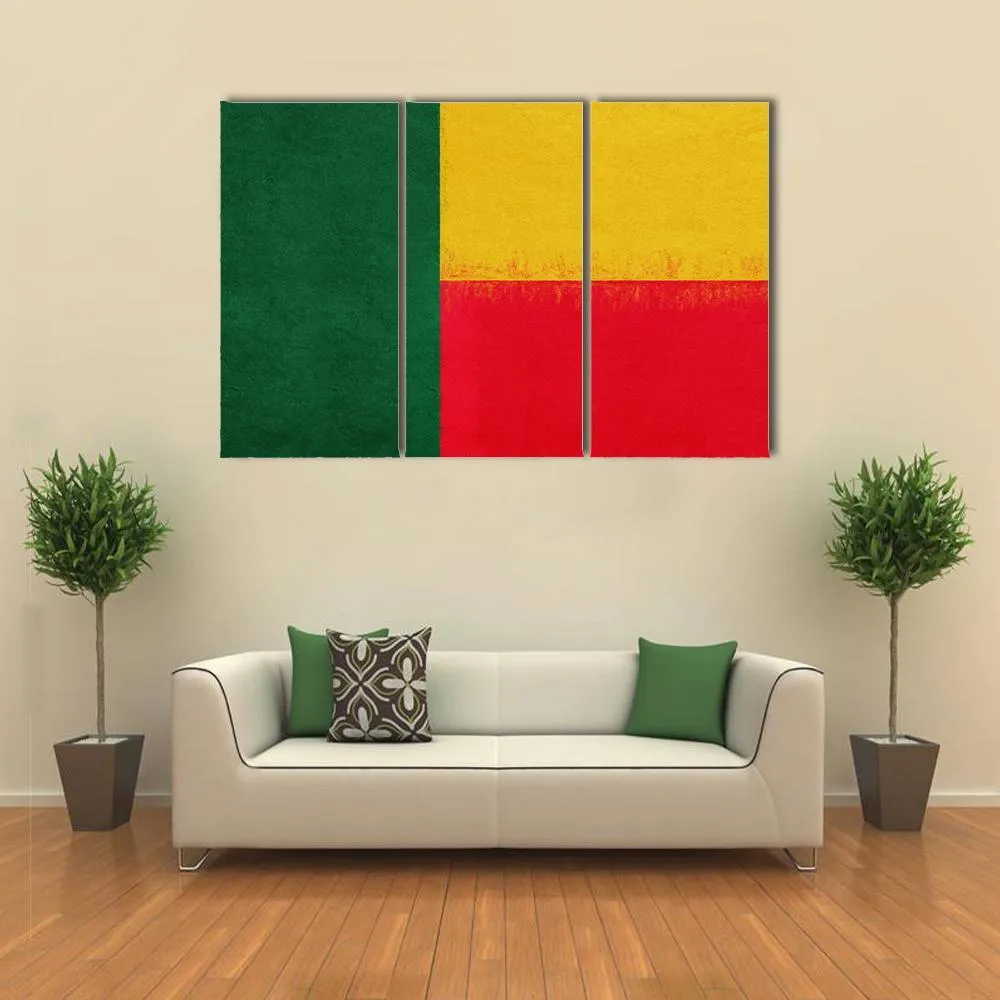 Flag Of Benin Canvas Wall Art