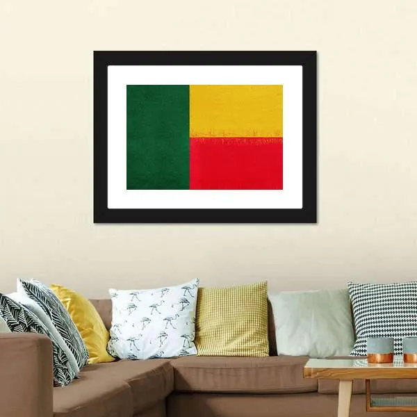 Flag Of Benin Canvas Wall Art