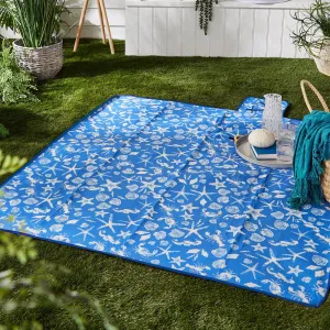 Fusion Coastal Bay Picnic Blanket - Blue