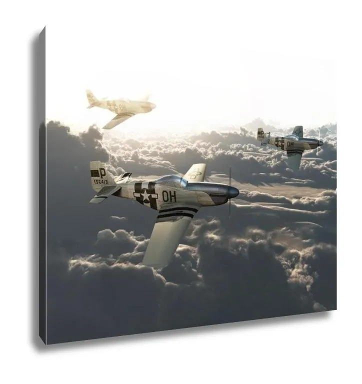 Gallery Wrapped Canvas, P51 Vintage Mustangs