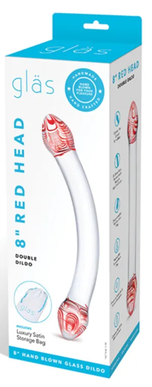 Gläs Red Head Double Dildo