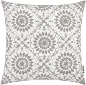 Gray Floral Pillow