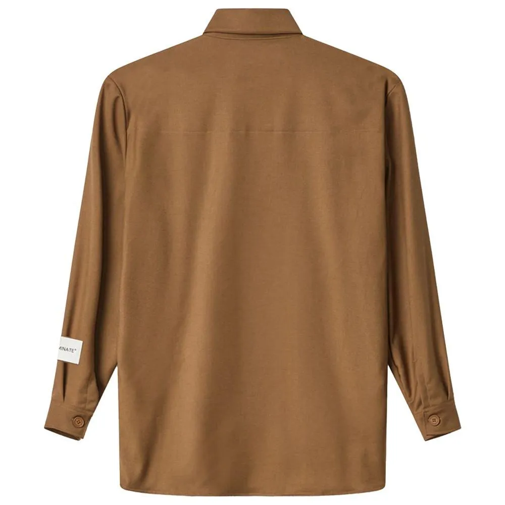 Hinnominate Brown Polyester Shirt