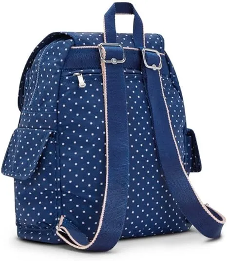 Kipling City Pack Women's Small Backpack, Soft Blue Polka Dot