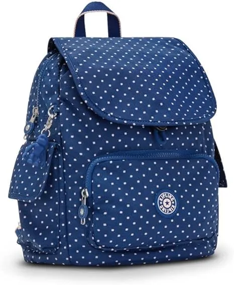 Kipling City Pack Women's Small Backpack, Soft Blue Polka Dot