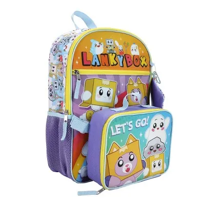 LankyBox 5-Piece Backpack & Lunchbox Set