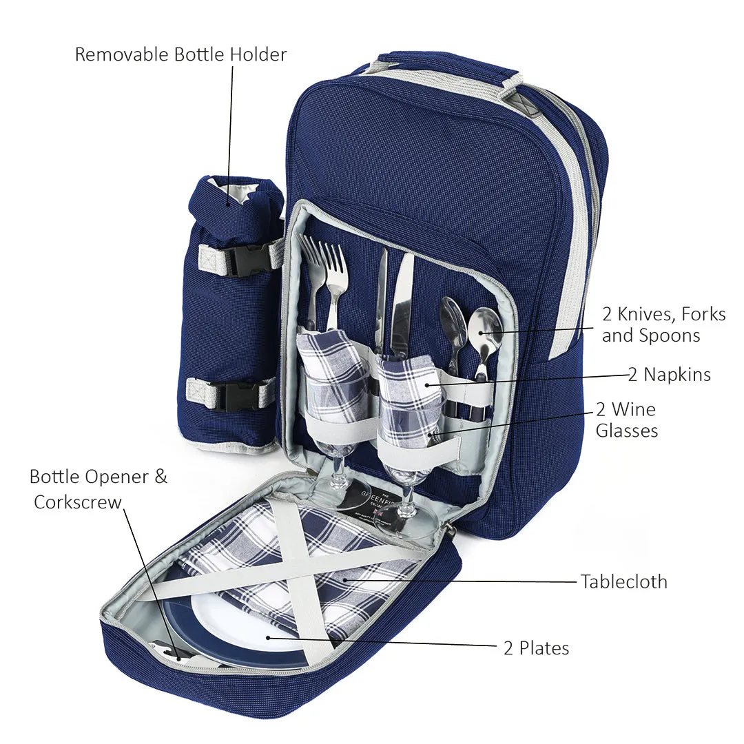 Luxury Picnic Backpack Hamper for Two People