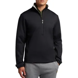 Lyle & Scott Tonal Eagle Windjammer Water Resistant Half Zip - Jet Black