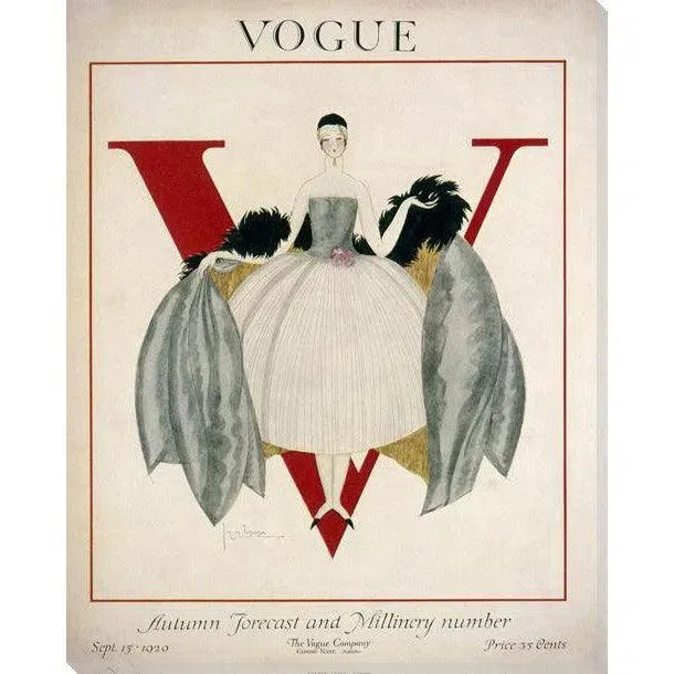 Magazine Vogue Vintage Wall Art Indoor Outdoor Canvas