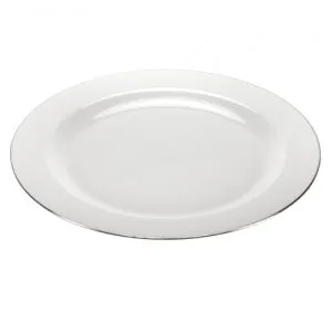 Magnificence - 10.25" Pearl Plate - Silver Edge - 10 Count (Case Qty: 120)