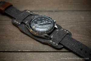 Military Bund Style Watch Strap: Vintage Canvas, handmade in Finland, Limited edition, watch lugs 10-26 mm.