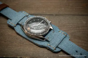 Military Bund Style Watch Strap: Vintage Canvas, handmade in Finland, Limited edition, watch lugs 10-26 mm.