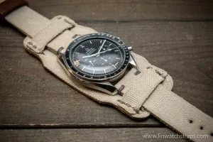 Military Bund Style Watch Strap: Vintage Canvas, handmade in Finland, Limited edition, watch lugs 10-26 mm.