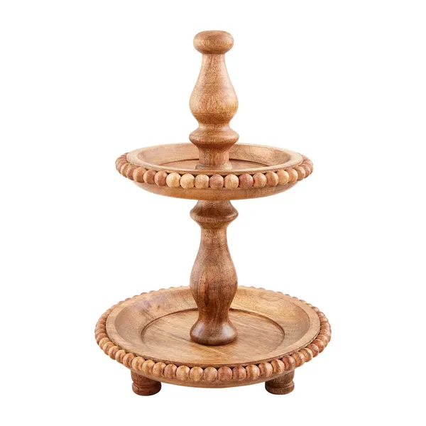 Mud Pie Mini Beaded Tiered Server