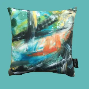 Painterly Multi-Colour Mini Cushion