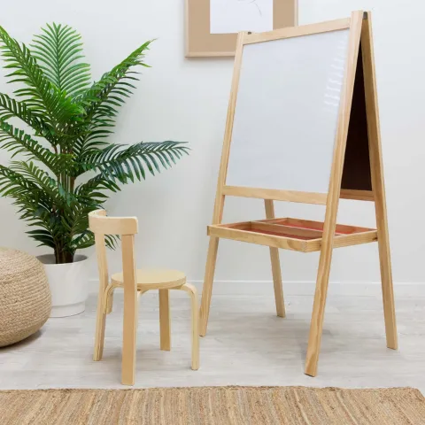 Preschool Art Easel with White and Black board I Di-Side