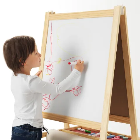 Preschool Art Easel with White and Black board I Di-Side