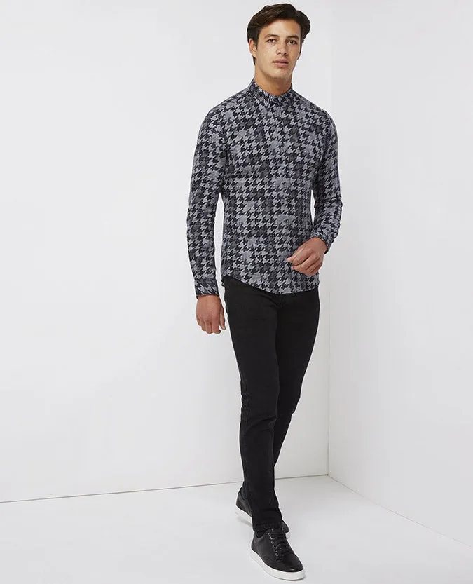 Slim Fit Printed Cotton Shirt