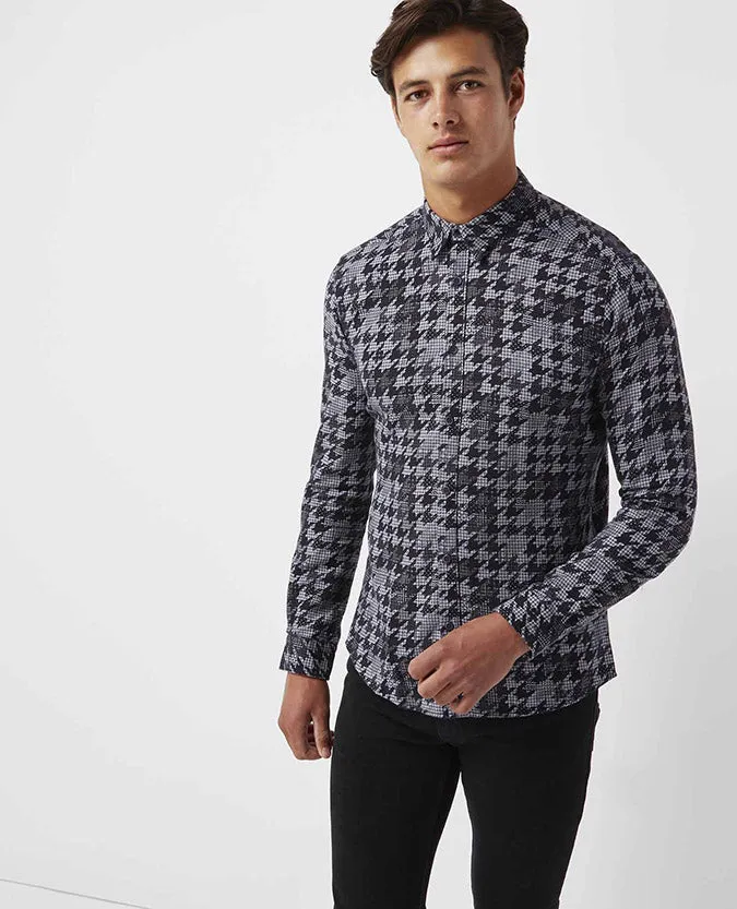 Slim Fit Printed Cotton Shirt